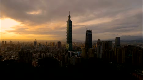 Timelapse-landscape-of-Taiwan-cityscape