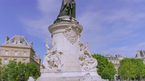 Place-de-la-Republique,-Paris-Aerial-France