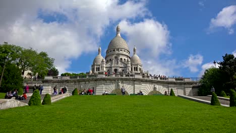 París,-Francia,-basílica-susto-Coeur,-Montmartre-hill.