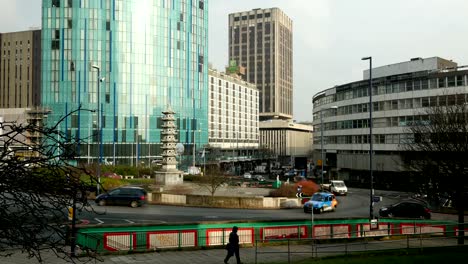 Holloway-Head-Island,-Birmingham,-England.