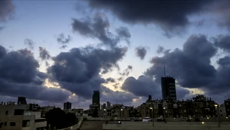 Tel-Aviv-Stadt-Zeitraffer-Wolke-scape