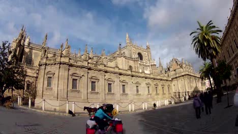 Lapso-de-tiempo-ciudad-iglesia-de-Sevilla