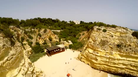 Aerial-Footage-Praia-da-Marinha,-Porches,-Algarve,-Portugal