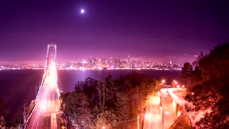 Zeitraffer-Bay-Bridge-in-San-Francisco-am-Abend