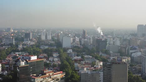 Elevated-view-of-cityscape,-Mexico