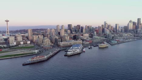 Seattle-Washington-Metropolitan-City-Pacific-Northwest-Aerial-Cityscape