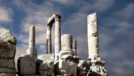 Monumentos-de-la-ciudad-de-Amman--vieja-colina-de-la-ciudadela-romana,-Jordania