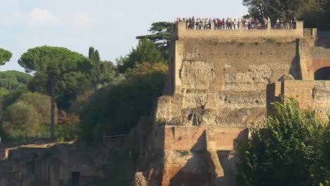 italy-day-rome-city-roman-forum-view-point-crowded-balcony-panorama-4k