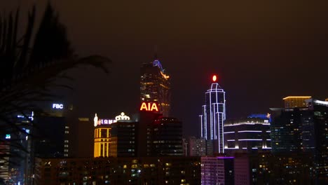 china-macau-island-night-time-downtown-hotels--4k