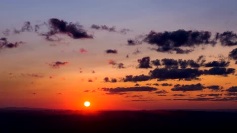 Aerial-timelapse-of-Istanbul-skyline-with-buildings-silhouette-at-sunset