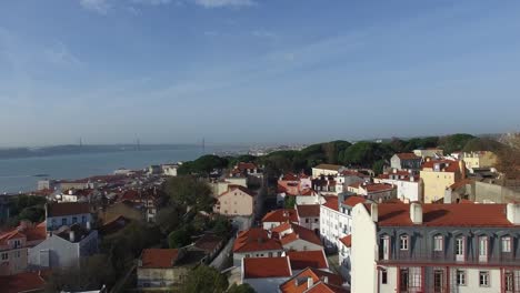 Vista-aérea-de-Lisboa,-Portugal