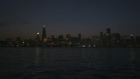 View-at-sunset-of-Sears-Tower-Lake-Michigan