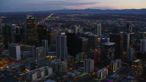 Aerial-view-of-downtown-Denver-at-night