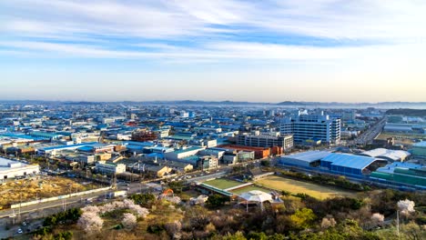 Timelapse-del-parque-industrial.-Incheon,-Seúl,-Corea