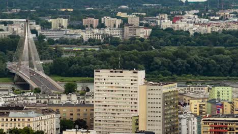 Day-time-lapse-of-Swietokrzyski-Bridge-in-Warsaw-(slider)