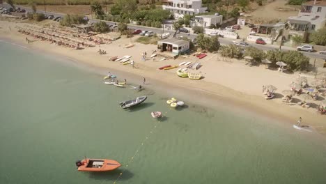 Aerial-view-of-a-small-water-sports-center-on-a-beach-in-Greece.