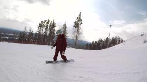 Seguir-a-tiro-de-un-Snowboarder-femenino