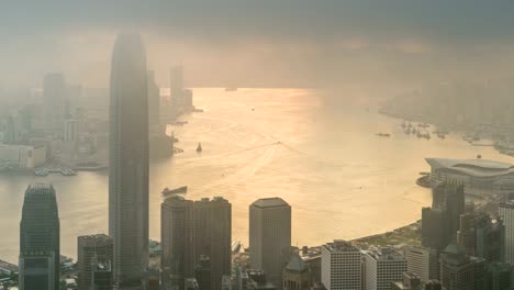 4K-Zeitraffer:-Hong-Kong-mit-Sunrise