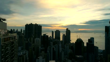 De-la-ciudad.-Rascacielos-de-skyline-de-Hong-Kong.-Vista-aérea