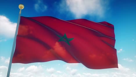 4k-Highly-Detailed-Flag-Of-Morocco-Loopable