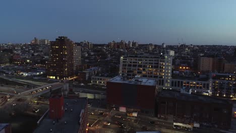 Aerial-of-Downtown-Brooklyn,-New-York