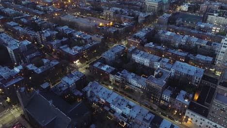 Aerial-of-Downtown-Brooklyn,-New-York