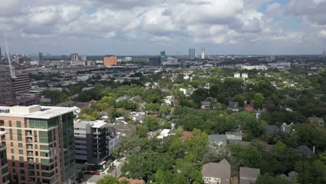 Aerial-of-Downtown-Houston,-Texas