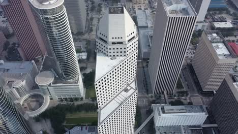 Aerial-of-Downtown-Houston,-Texas