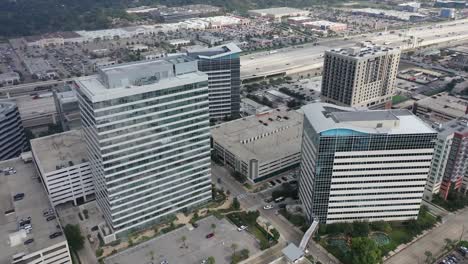 Aerial-of-Downtown-Houston,-Texas