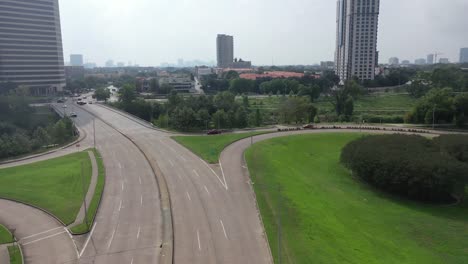 Aerial-of-Downtown-Houston,-Texas