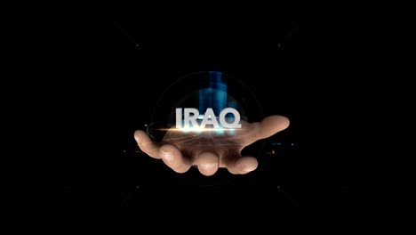 Hand-zeigt-Hologramm---Irak