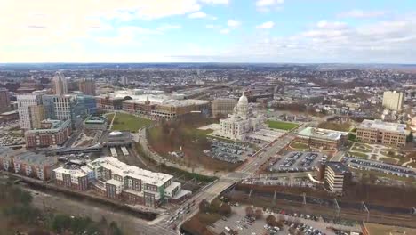 Providence-Rhodes-Island-State-Capitol-Gebäude-Antenne