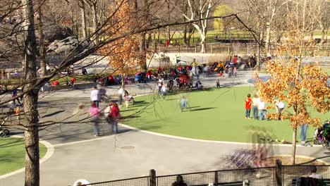 Park-(Zeitraffer)-in-den-Frühling