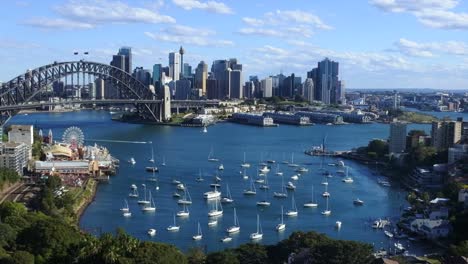 Luftaufnahme-der-Skyline-von-Sydney-Australien