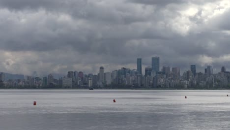 Vancouver-Paisaje-Urbano-Nube-Timelapse-Pan