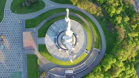 Kiev-City---the-capital-of-Ukraine.-Mother-Motherland.-Aerial-view.