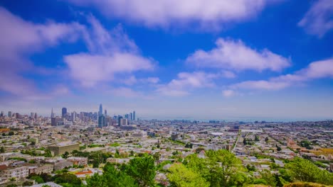 Zeitraffer---Panoramablick-über-die-Innenstadt-von-San-Francisco---4K