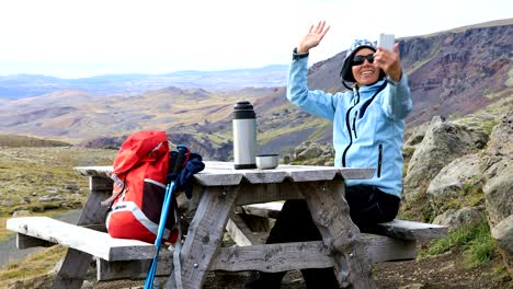 Tourist-girl-talking-on-a-cell-phone