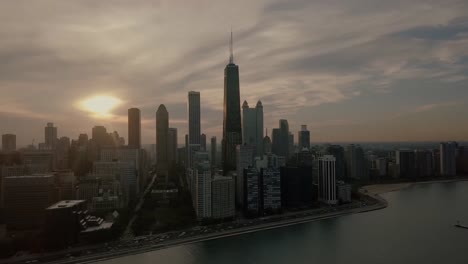 Skyline-von-Chicago---Luftbild