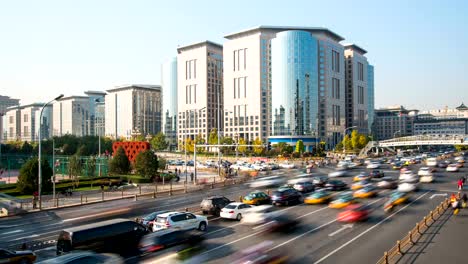 Timelapse-de-Beijing-Chang-An-Avenue-durante-el-día