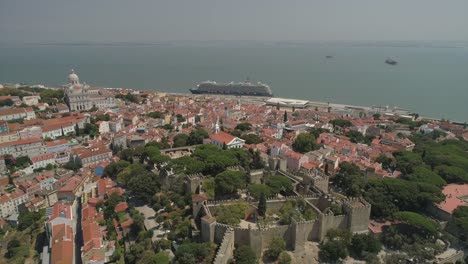 Portugal-día-tiempo-Lisboa-paisaje-aéreo-panorama-4k