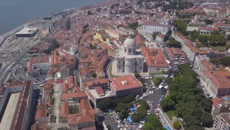 Portugal-verano-día-Lisboa-paisaje-aéreo-panorama-4k