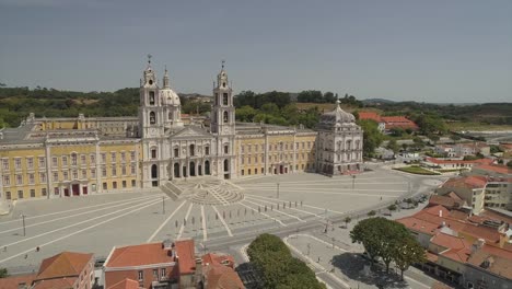 Portugal-sonnigen-Tag-Zeit-Lissabon-Stadt-berühmte-Sterne-Basilika-quadratische-Antenne-Panorama-4k