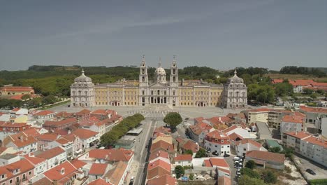 Portugal-día-soleado-Lisboa-ciudad-famosa-Basílica-estrellas-Plaza-aérea-panorama-4k