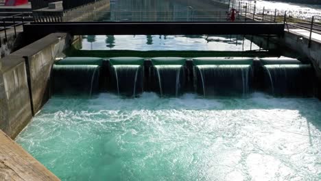 Water-spike-and-Spreuer-bridge,-Lucerne,-Switzerland