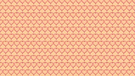 Abstrakte-Linie-Love-Heart-Shape-drehen-Bewegung-Abbildung-rosa-Farbe,-Valentin-Konzeption-auf-altrosa-Hintergrund-nahtlose-Schleife-Animation-4K-mit-textfreiraum