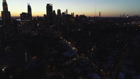 Aerial-of-Downtown-Brooklyn,-New-York