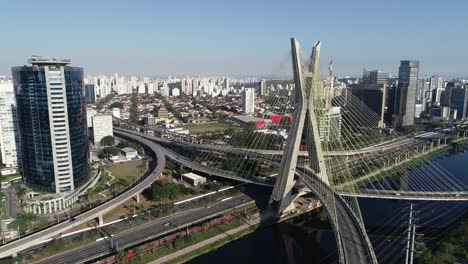 Stayed-bridge-at-Sao-Paulo,-Brazil.