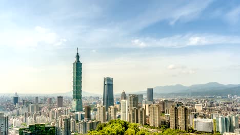 Lapso-del-paisaje-urbano-del-Taipei-101-en-Taiwán.