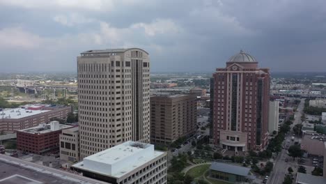 Aerial-of-Downtown-Houston,-Texas